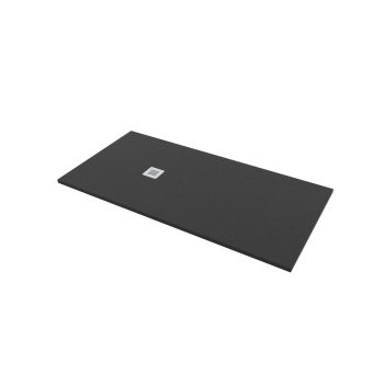 Piatto doccia 90x170 Marmo Resina Slim H2,8 Ardesia Effetto Pietra Nero Opaco