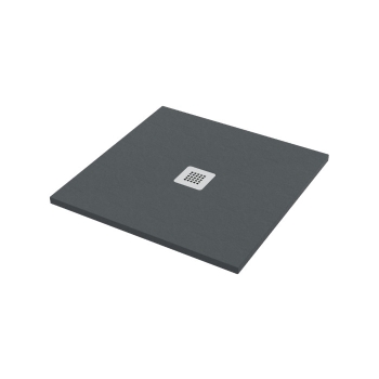 Piatto doccia 90x90 Marmo Resina Slim H2,7 Ardesia Effetto Grafite Opaco