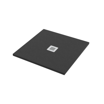 Piatto doccia 90x90 Marmo Resina Slim H2,7 Ardesia Effetto Nero Opaco