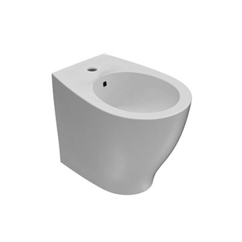Bidet Bowl+ filomuro scarico traslato cm. 55x38 bianco di Ceramica Globo