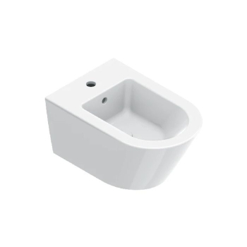 Bidet Zero Sospeso 55x35 cm Monoforo Bianco Lucido Ceramica Catalano