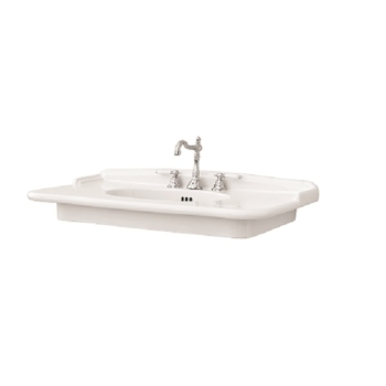 Lavabo Hermitage sospeso/su struttura cm. 112x63 in ceramica bianco lucido di Art Ceram