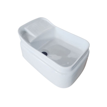 Lavapiedi in ceramica bianco di Ceramica Alice