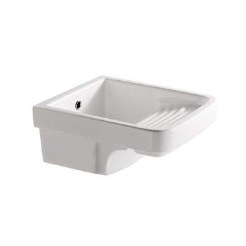 Lavatoio Minerva cm. 45x53xh26 in ceramica bianco di Ceramica Galassia