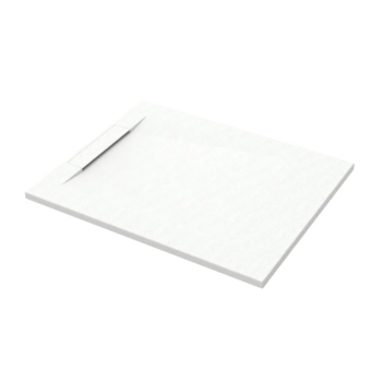 Piatto Doccia 80x100 Marmo Resina Slim H3 Rubino Vertical Bianco Opaco