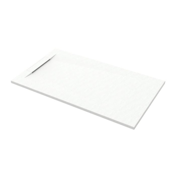 Piatto Doccia 80x140 Marmo Resina Slim H3 Rubino Vertical Bianco Opaco