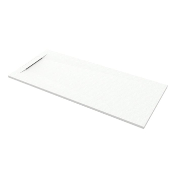Piatto Doccia 80x180 Marmo Resina Slim H3 Rubino Vertical Bianco Opaco