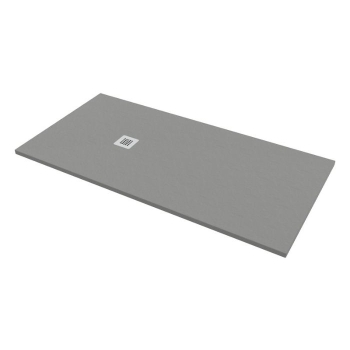 Piatto doccia 100x180 Marmo Resina Slim H2,7 Ardesia Effetto Grigio Opaco