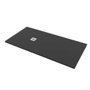 Piatto doccia 100x200 Marmo Resina Slim H2,7 Ardesia Effetto Grafite Opaco