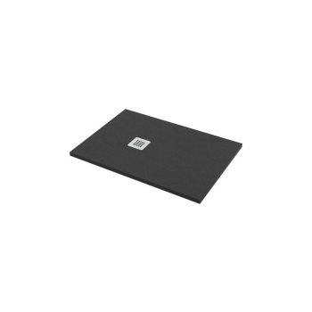 Piatto doccia 75x100 Marmo Resina Slim H2,8 Ardesia Effetto Pietra Nero Opaco