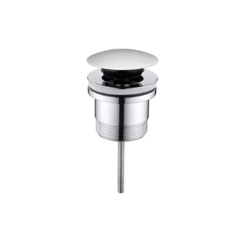 Piletta click clack per lavabo e bidet con cover in ceramica bianca