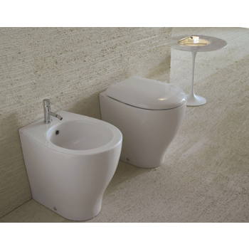 Sanitari Bowl+ filomuro salvaspazio cm. 50x38 con sedile softclose di Ceramica Globo