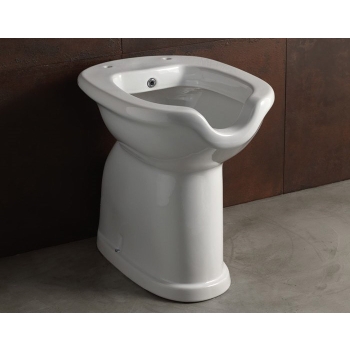 WC con bidet Integrato Alice Confort H49 Disabili Distanziato Scarico Terra Rialzato 50x38 con Apertura Frontale bianco