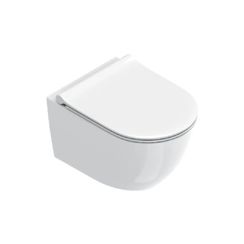 Wc Sfera Sospeso 50x35 cm Scarico Silentech 2.0 Up-Fix Bianco Lucido Ceramica Catalano