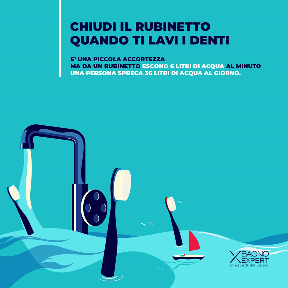 risparmio idrico lavi denti